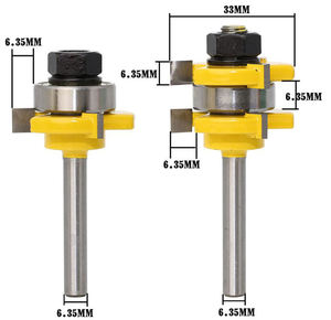 2ชิ้น1/4 1/2นิ้วก้านคาร์ไบด์8มม. ดอกเร้าเตอร์สำหรับงานไม้เฟอร์นิเจอร์กลึงเครื่องตัดโรงสี - Product Image 4