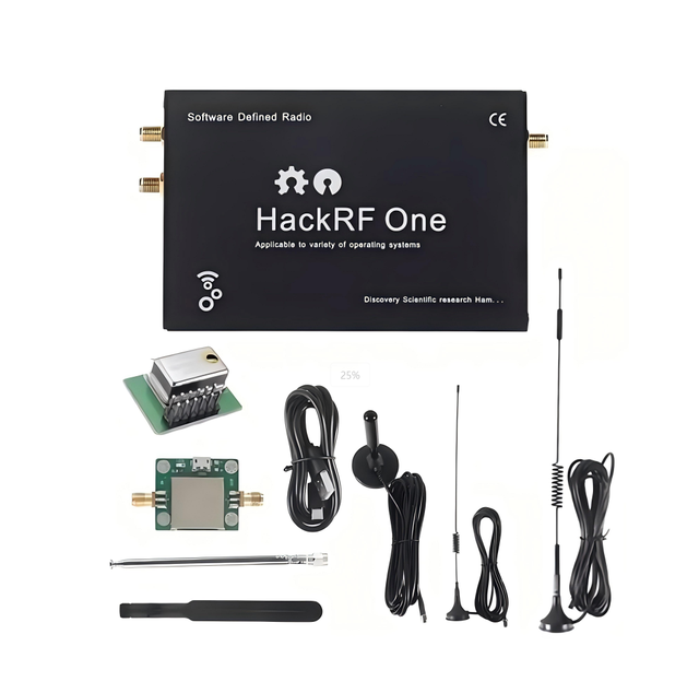HackRF One V1.8.x SDR Kit - Software Defined Radio Receiver (Includes Antennas, TCXO External Clock, Telescopic, LNA, USB Cable)