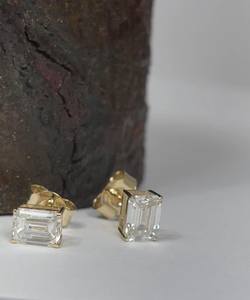 Pendientes de Oro de 14 Quilates con Certificación, con Gemas Naturales/Creadas en Laboratorio/Diamantes, Forma Octogonal - Regalo para Ella - Product Image 4