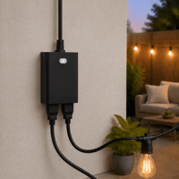 Ip65 עמיד למים חיצוני Wifi Plug 2 שקעים Wifi Smart Plug Socket Outdoor Plug Tuya Smart Home Assistant Smartthings Etl Fcc