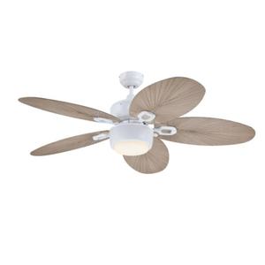 Ventilador de Techo Decorativo LED de Venta Caliente, Bajo Ruido, 52" 42", Material de Hierro Moderno, 5 Aspas, Control Remoto, Motor DC, 6 Velocidades, Para Interiores - Product Image 1