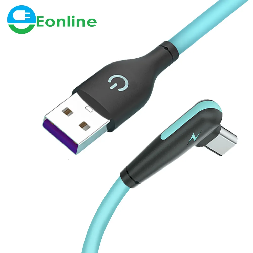 5A Type c cable Super Fast Charging For Samsung S10 S9 s8 xiaomi redmi note 9s 8 Huawei P40 Mate 30 Pro 90Degree USB Cord Charge