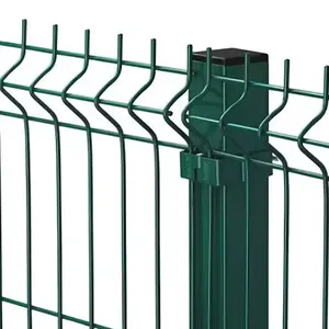 Manufacturer Direct 3D Curved Green PVC Coated Security Welded Wire Mesh Panels Fence Netting
