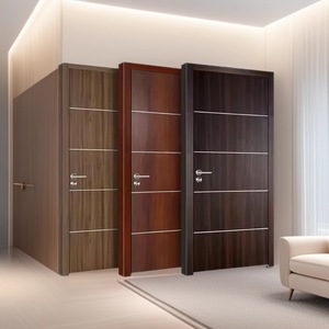 Porte en composite bois-plastique Sofia, porte intérieure en résine WPC, étanche, insonorisée, ouverture plate, ensemble de porte complet manuel - Product Image 1