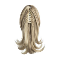 Perruque queue de cheval en soie haute température pour femmes, style européen et américain, en fibre mate à petites boucles, avec pince à griffes, cheveux tressés, Zhejiang