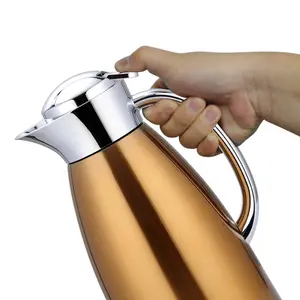 Termos air kopi teko teh kopi 1,5l kotak warna dinding ganda panas terisolasi vakum baja tahan karat berkemah klasik 304 S/S