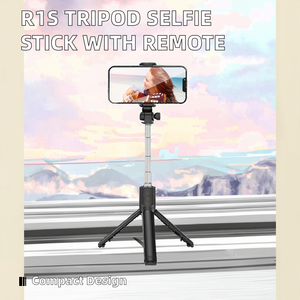 Accesorio Universal para Teléfono R1, <span class=keywords><strong>Palo</strong></span> <span class=keywords><strong>Selfie</strong></span> Inalámbrico Plegable con Trípode y Control Remoto para Transmisión en Vivo Horizontal y Vertical - Product Image 4