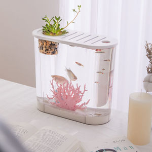 Bể cá hình chữ nhật nhựa trong suốt HD cao cấp 1L, kích thước 32x12.4x16.2cm, thích hợp nuôi cá vàng, trang trí phòng khách, cảnh quan sinh thái. - Product Image 2