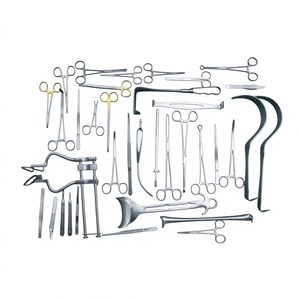 Ensemble d'instruments chirurgicaux de laparotomie de base de 108 pièces en acier inoxydable réutilisable, certifié ISO/CE, de haute qualité - Product Image 1