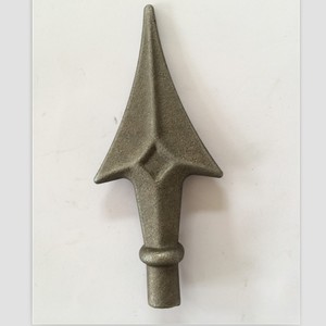 Wrought Iron Spearhead Security Fence Anti-climb Guardrail Parts Cast Iron Accessories Decorative <strong>Meta</strong> Finials Dark Grey Sand - Product Image 2