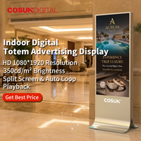 Totem numérique extérieur étanche personnalisé COSUN avec écran tactile, affichage publicitaire LED autoportant, signalétique commerciale