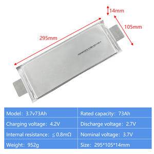 Baterai Pouch Lithium Ion Polimer 3.7v 73ah untuk Sepeda Motor Listrik & Bus Listrik 32ah 58ah 76ah Sel Pouch 3.7v - Product Image 2