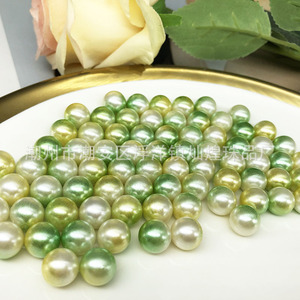 Perlas ABS de Dos Tonos No Porosas para Uñas, Redondas, con Parte Posterior Plana, Decoración Brillante Dispersa, Origen Chaozhou - Product Image 3