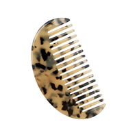Peigne à dents larges en acétate de cellulose avec logo personnalisé, OEM, écologique, antistatique, vente en gros, 11x6cm, pour salon