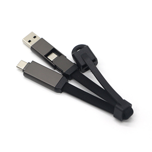 Cable de Llavero USB 2 en 1 de Aleación de Zinc OEM ODM, PD 60W, Multifunción, Tipo C a Tipo C y USB A, Cable de Carga Rápida - Product Image 2