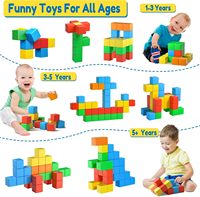 Bloques de Construcción Magnéticos de 1 Pulgada, 32 Piezas, Cubos Magnéticos Grandes para Niños y Niñas de 3+ Años, Juguetes Sensoriales Educativos Coloridos