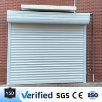 Puerta enrollable de aluminio eléctrica rápida con cadena para camping, garaje, elevador, cocina industrial, granja, exteriores, acabada