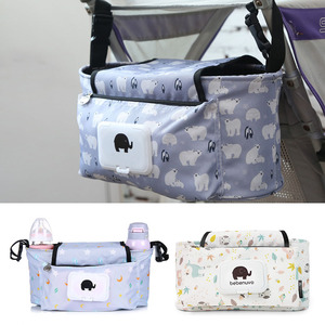 Organizador de cochecito de bebé, bolsas de pañales para mamás, <span class=keywords><strong>bolso</strong></span> húmedo para pañales, gancho, carrito impermeable, accesorios para cochecito de gran capacidad - Product Image 5