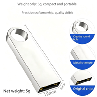 Clé USB 3.0 Métallique Haute Vitesse 1TB 2TB 32GB 64GB 128GB Portable, Clé USB 2.0/3.0, Disque U, Logo Personnalisé - Vente Directe Usine