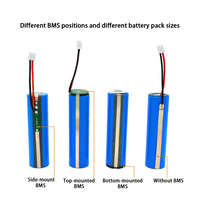 Paket Baterai Li-ion 18650 3.7V 2600mAh yang Disetujui MSDS, Baterai Lithium Isi Ulang Kustom dengan Konektor JST 2 Pin untuk Robot