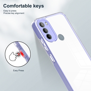 Funda para <span class=keywords><strong>Motorola</strong></span> <span class=keywords><strong>Moto</strong></span> <span class=keywords><strong>G31</strong></span> Versión Brasil, 3 en 1, Transparente, TPU, Marco de PC de Color, Antigolpes, Protectora, para Teléfono Móvil - Product Image 5