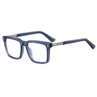 Gafas de Sol Cuadradas con Montura de Metal TR90 de Alta Gama para Hombre, Lentes Transparentes con Filtro de Luz Azul, Montura Óptica Personalizada para Miopía 93517