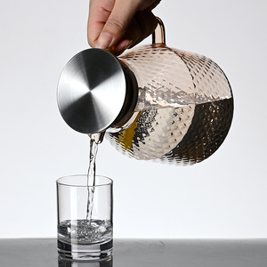 Jarra de agua acrílica, jugo, bebidas, cerveza, jarra de plástico con tapa, PC irrompible, resistente al calor para Hotel, restaurante, piscina - Product Image 3