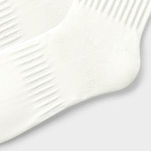 Chaussettes de sport unisexes blanches avec logo personnalisé, design athlétique, pour hommes, avec coussinets et logo. - Product Image 3