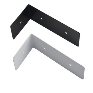 Support d'étagère d'angle en acier au carbone noir et blanc en forme de L, connecteurs durables à 90 degrés pour la fixation de meubles - Product Image 5