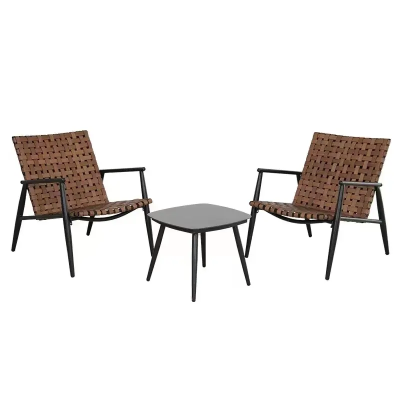 Chaise en rotin populaire pour balcon de jardin ensemble de jardin de loisirs de luxe mobilier d'extérieur