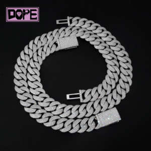 925 Silver Hip Hop <b>Cuban</b> <b>Chain</b> 22mm VVS Moissanite Jewelry <b>Necklace</b> Free Shipping for Parties - Product Image 1