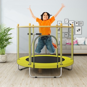 Trampolines elásticos de doble protección para niños grandes-<span class=keywords><strong>Cama</strong></span> de salto con red de seguridad Bungee Trampolín de doble tamaño para niños - Product Image 2