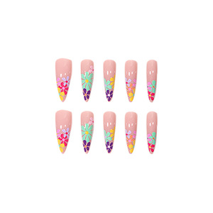 <span class=keywords><strong>Flores</strong></span> coloridas <span class=keywords><strong>de</strong></span> verano, caja <span class=keywords><strong>de</strong></span> 24 Uds., prensa falsa en <span class=keywords><strong>uñas</strong></span> <span class=keywords><strong>para</strong></span> dedo, dulce dama, <span class=keywords><strong>flores</strong></span> dibujadas a mano, arte, puntas largas, <span class=keywords><strong>uñas</strong></span> artificiales - Product Image 3