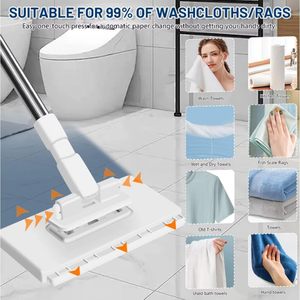 Automatic Durable Mini Rotary Flat <strong>Mop</strong> with Swivel Handle Microfiber <strong>Mop</strong> Head Stainless Steel for Mopping <strong>Floors</strong> Made in China - Product Image 3