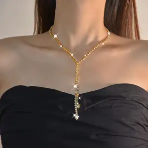 Manan 2023 nuova estate temperamento collana di strass femminile Glitter nappa gioielli di moda collane per le donne
