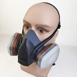 Wholesale Rubber Toxic EN140 Reusable Respirator Gas Mask Half Face