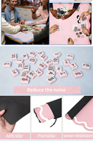 Tapis de Mahjong en Caoutchouc Naturel Épais Antidérapant et Anti-Bruit, Carré 80cm, 4 Joueurs, Écologique, Pliable, Fait Main, Luxe