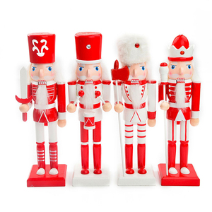 Ornements de Noël faits à la main sculpture sur <span class=keywords><strong>bois</strong></span> soldat <span class=keywords><strong>casse</strong></span>-<span class=keywords><strong>noisette</strong></span> décorations de Noël de luxe figurine jouets - Product Image 1