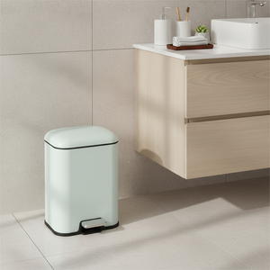 <span class=keywords><strong>Cubo</strong></span> de <span class=keywords><strong>Basura</strong></span> Rectangular de Acero Inoxidable de <span class=keywords><strong>5</strong></span> <span class=keywords><strong>Litros</strong></span> para Baño, con Tapa de Cierre Suave y Accionamiento con Pedal - Product Image 2