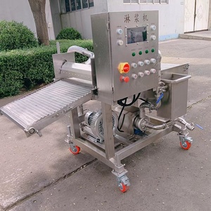 Machine automatique pour l'enrobage de pâte à frire de boules de pommes de terre au fromage frit, rondelles d'oignons de crevettes, croquettes de poulet - Product Image 3