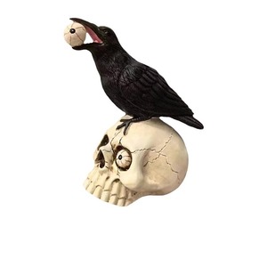 Halloween Fairy for Crow Epoxy <b>Resin</b> Eco-Friendly Figurine Animal <b>Sculpture</b> Window Ornament Holiday Decoration - Product Image 5