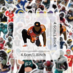 ZY1811C 50 Stück <span class=keywords><strong>NFL</strong></span>-Spieler-Aufkleber Gestanzte Vinyl-Aufkleber Mädchen Dekorative Laptop Skateboard Handy Gepäck Gitarre Graffiti-Kunst-<span class=keywords><strong>Sticker</strong></span> - Product Image 3