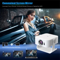 360 ° Mini Proyector Portátil 4K con WiFi 6, Enfoque Automático, 1080P Nativo, 450ANSI, para Cine en Casa y Exteriores, Compatible con Smartphones y Laptops