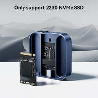 Für Magnetisches M.2 NVMe SSD-Gehäuse EC-6609Air USB 3.2 Gen2 10Gbps Typ-C Werkzeugfreies Aluminiumgehäuse 2230 M-Key B&M-Key Max 2TB