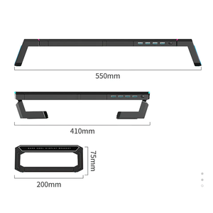 ขาตั้งจอคอมพิวเตอร์ 4USB พร้อมช่องเก็บคีย์บอร์ด วัสดุอะลูมิเนียม สำหรับแล็ปท็อป พร้อมพอร์ต USB3.0 ชาร์จเร็ว ขายดี - Product Image 6