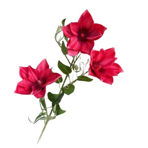Fleurs artificielles de clematis Jinxi en soie pour décorations de mariage, de maison et accessoires de photographie en extérieur - Product Image 4