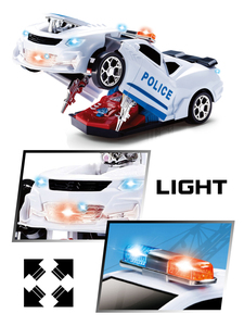 Interessante Giocattolo per Bambini Auto Polizia Trasformabile in <span class=keywords><strong>Robot</strong></span> a Batteria - Product Image 4