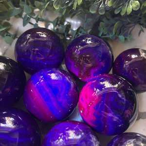 Vente en gros de haute qualité : Échantillon brut de fluorite noire rose fluorescente en forme de sphère, tranche ou plaque, cristal réactif aux UV pour la décoration intérieure et l'ornementation - Product Image 3