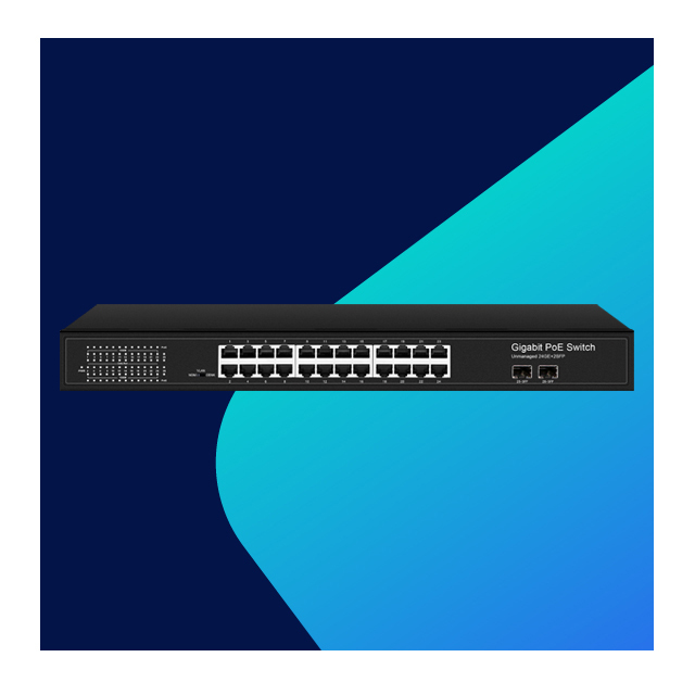 2 Gigabit SFP + 24 Gigabit Smart Web PoE Switch Optic Fiber Equipment FTTH Compatible Board or Card Type