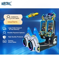Simulateur de course automobile d'arcade à pièces, en plastique et en métal, avec garantie d'un an, prise en charge de la langue espagnole